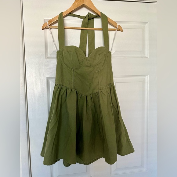 NWOT Princess Polly Lyle mini dress sage - Picture 5 of 5